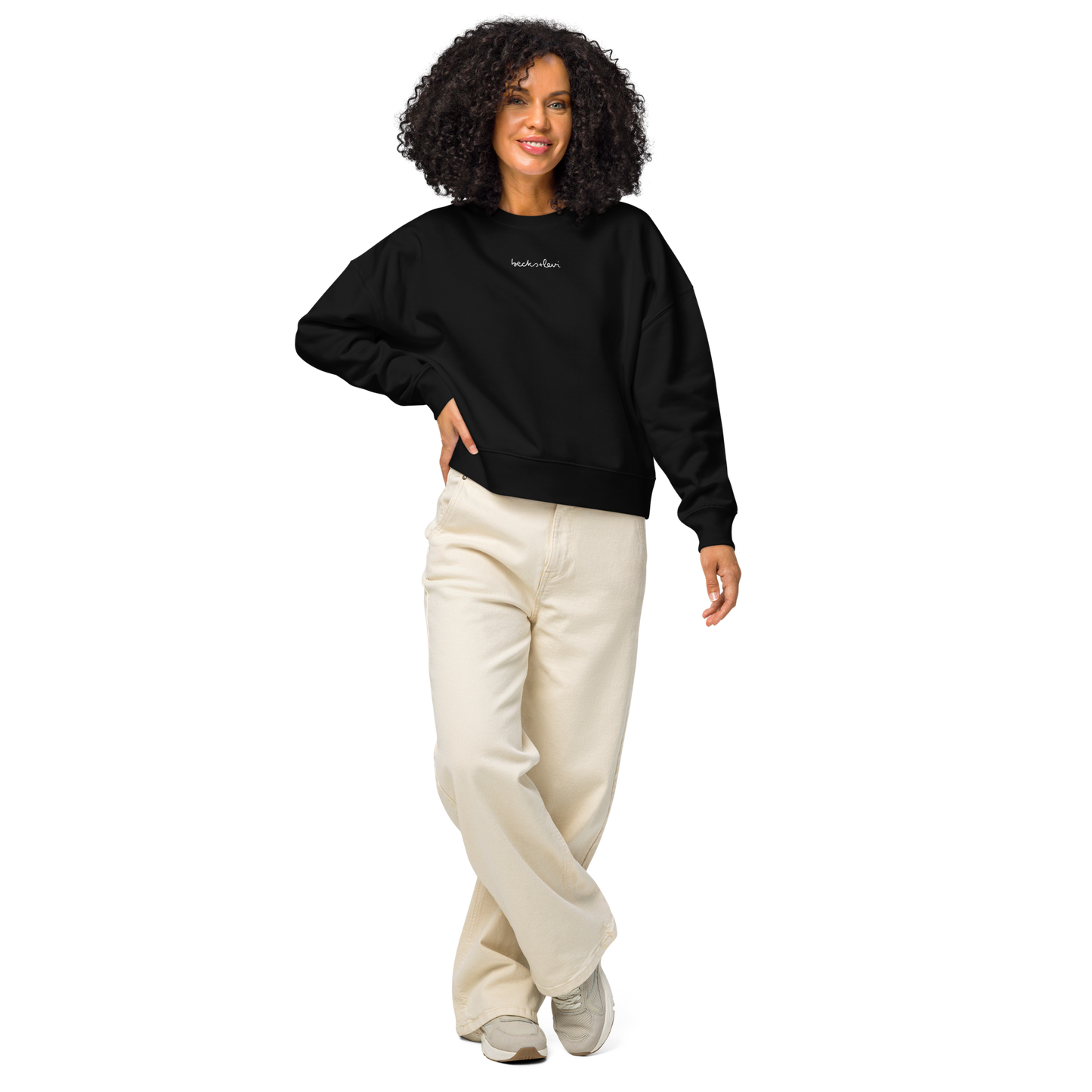 Becks + Levi Women's Cropped Crewneck Sweatshirt