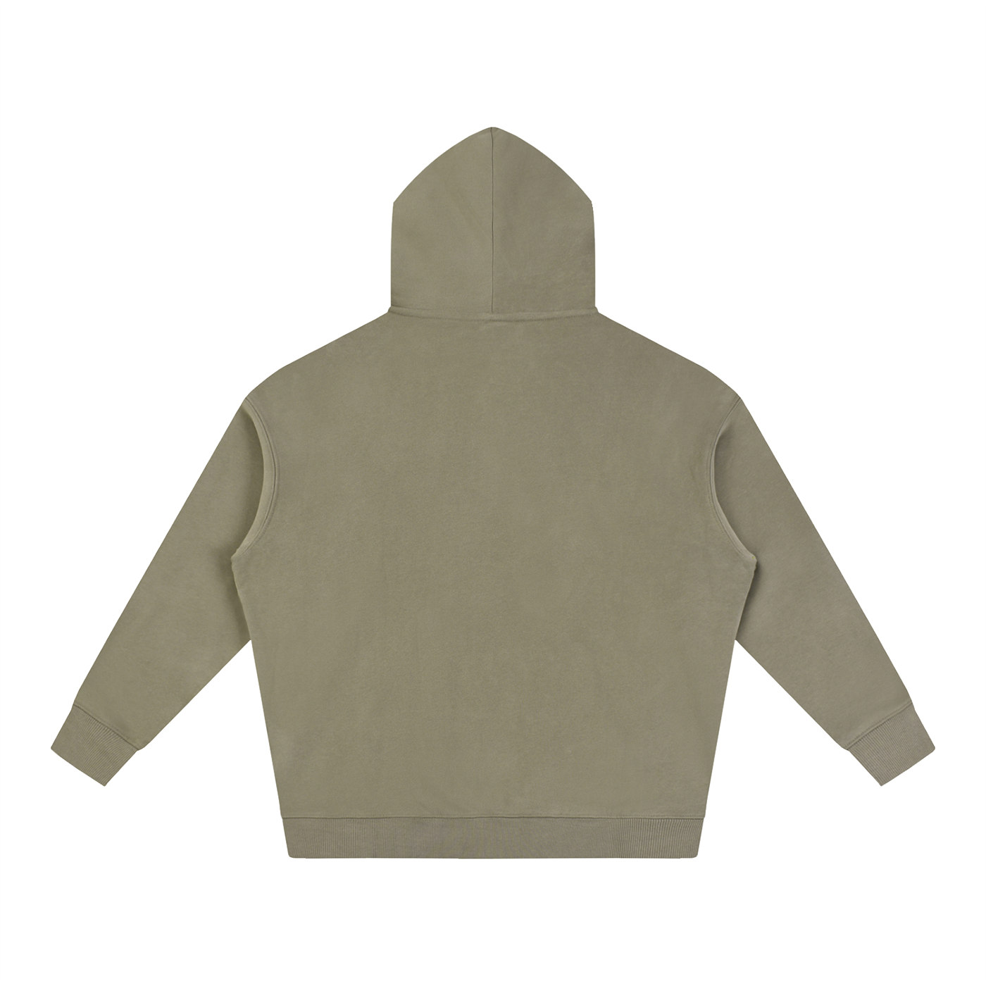 Adult Unisex Oversize Fleeced Logo Hoodie - Gray Coffee