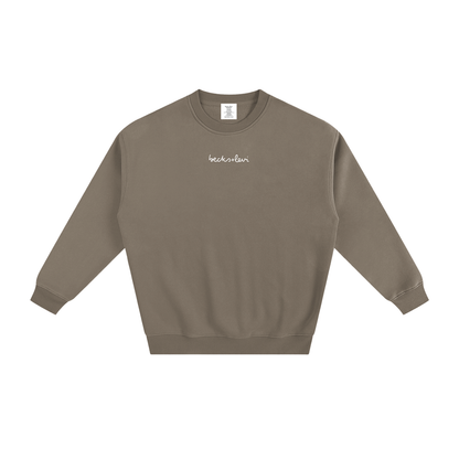 Adult Unisex Crewneck Logo Sweatshirt - Gray Coffee