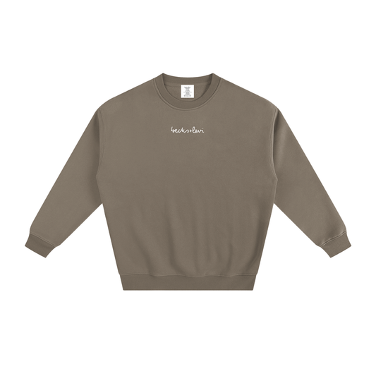 Adult Unisex Crewneck Logo Sweatshirt - Gray Coffee