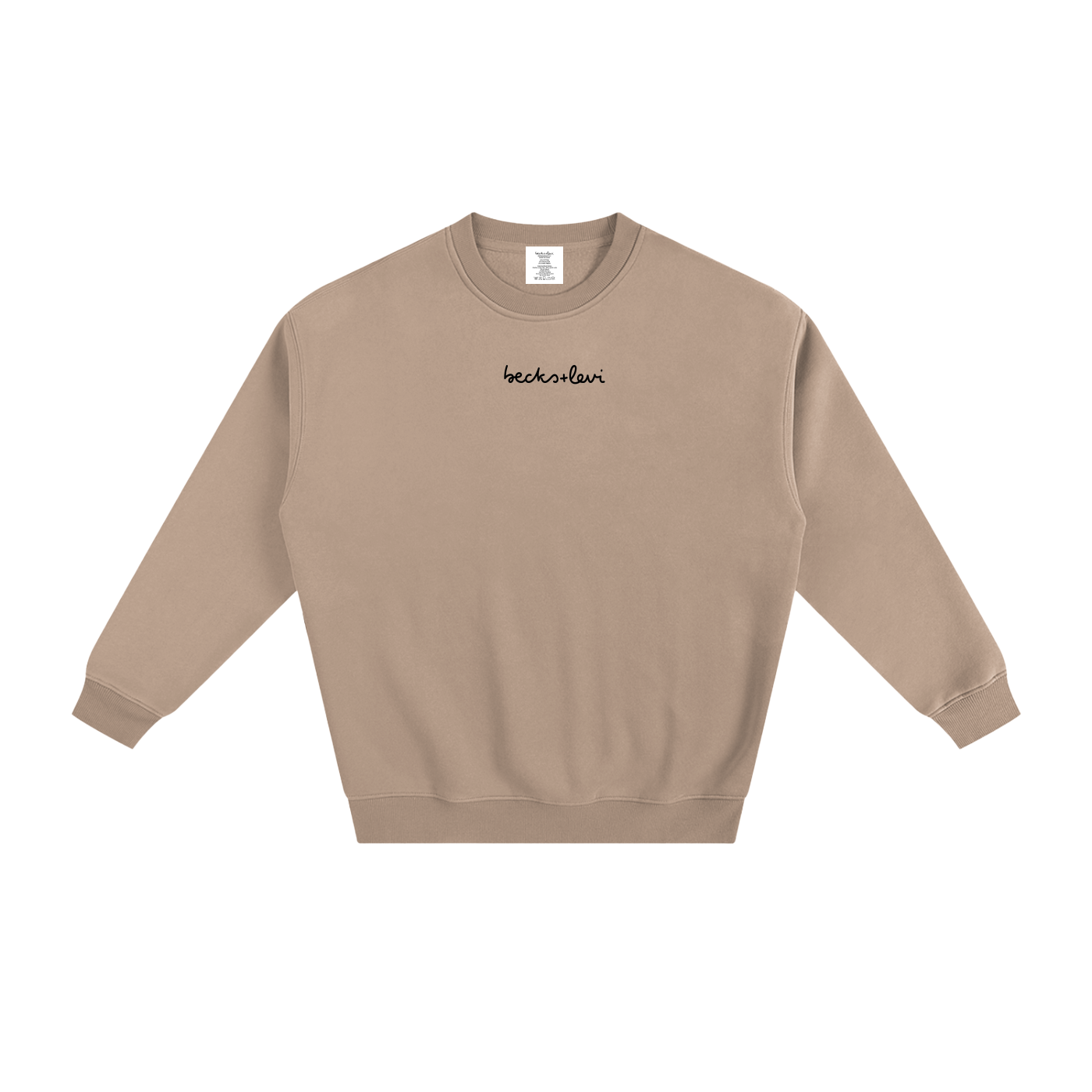 Adult Unisex Crewneck Logo Sweatshirt - Gray Apricot
