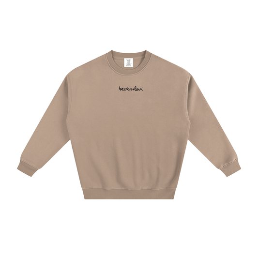 Adult Unisex Crewneck Logo Sweatshirt - Gray Apricot