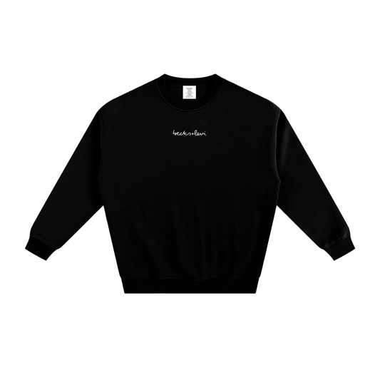 Adult Unisex Crewneck Logo Sweatshirt - Black