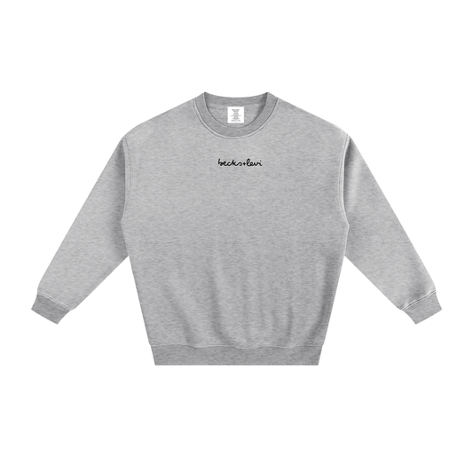 Adult Unisex Crewneck Logo Sweatshirt - Flower Gray